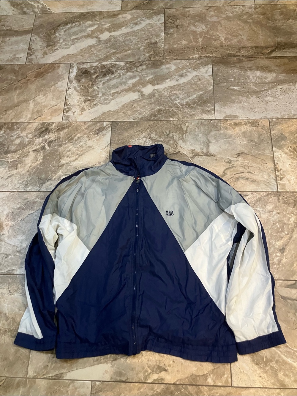 Vintage 90s USA Olympic Colorblock Windbreaker Jacket L– JCPenney Exclusive